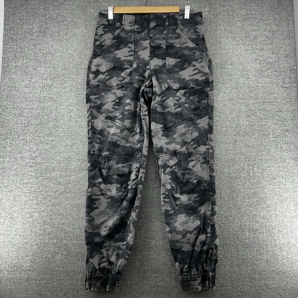 SPANX Pants - Spanx Cargo Camouflage Jogger Pants Women Size Large Gray Casual Stretch Pull Up